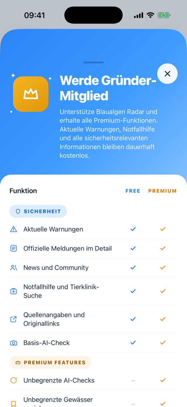 Screenshot: Premium-Ansicht